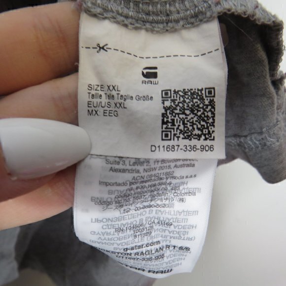 G-STAR‎ RAW Buckston Raglan Crew Neck T-Shirt sz XXL - Picture 5 of 7